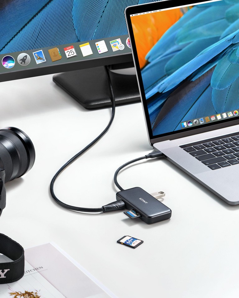 Anker - Media Hub - PowerExpand 5-i-1 USB-C - Grå