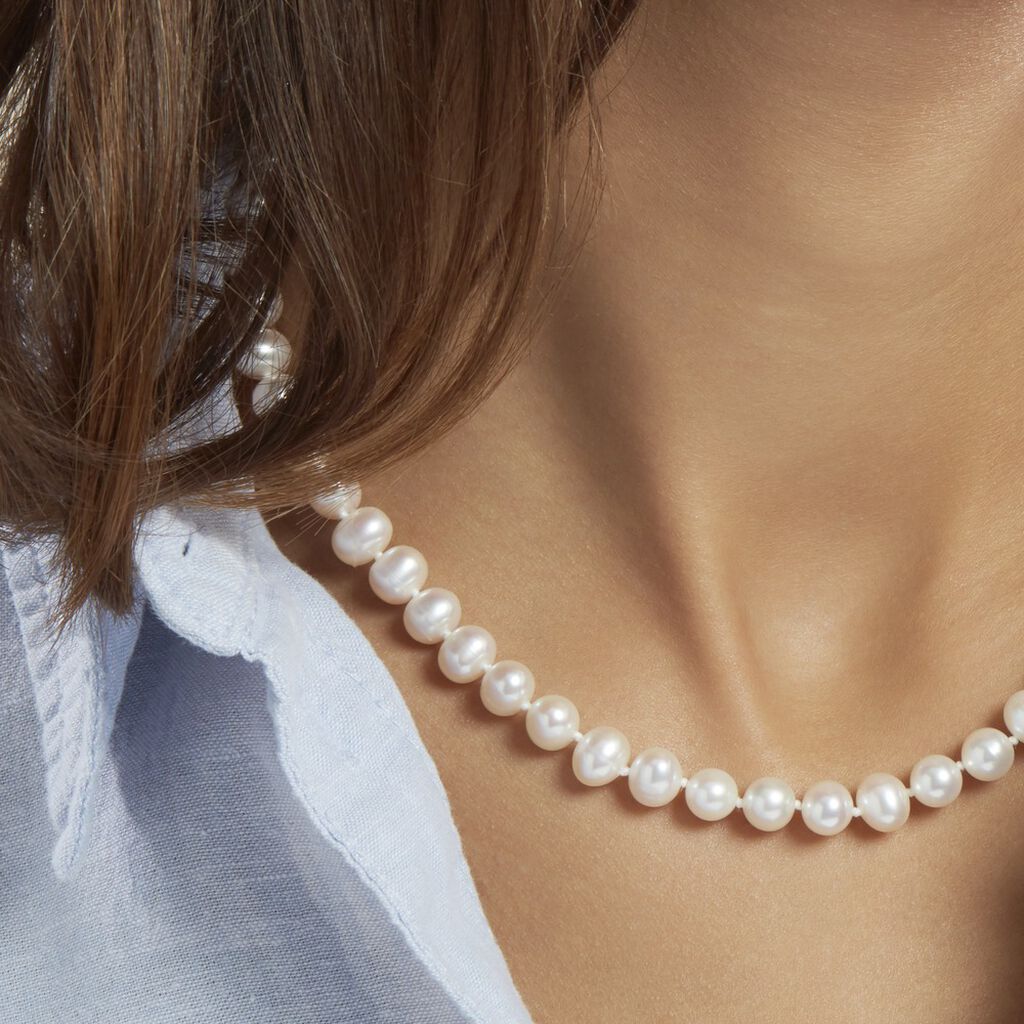 Collier Gabrieleae Or Jaune Perle De Culture