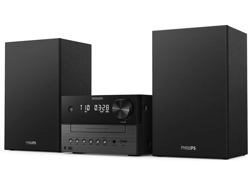 Philips Micro-HiFi Anlage TAM3505M2/12 Schwarz Mini-Stereoanlage mit DAB , Bluetooth, USB und CD