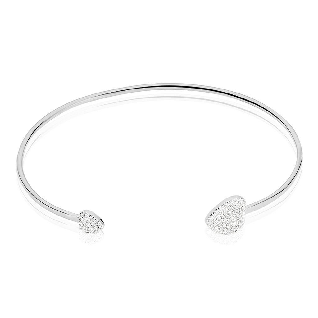 Bracelet Jonc Domitylle Argent Blanc Oxyde De Zirconium