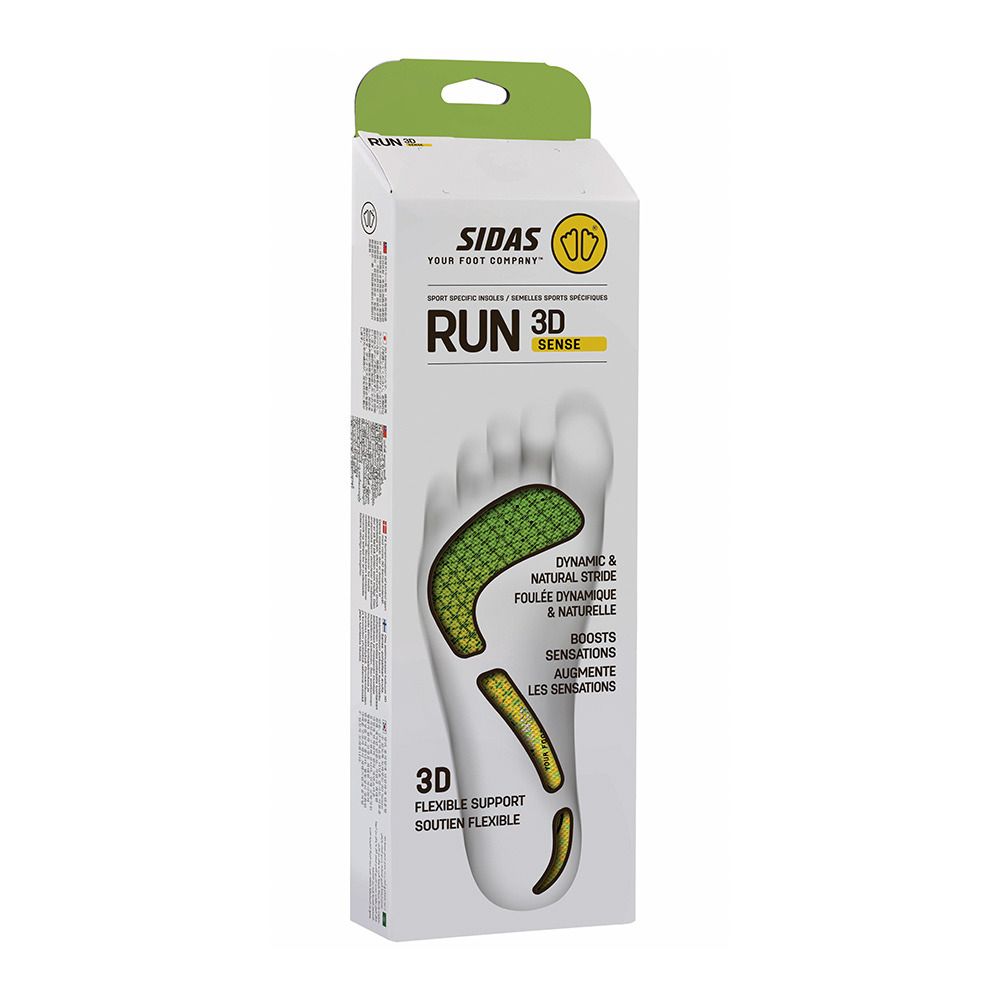 Sidas RUN 3D SENSE - Semelles green/black/yellow