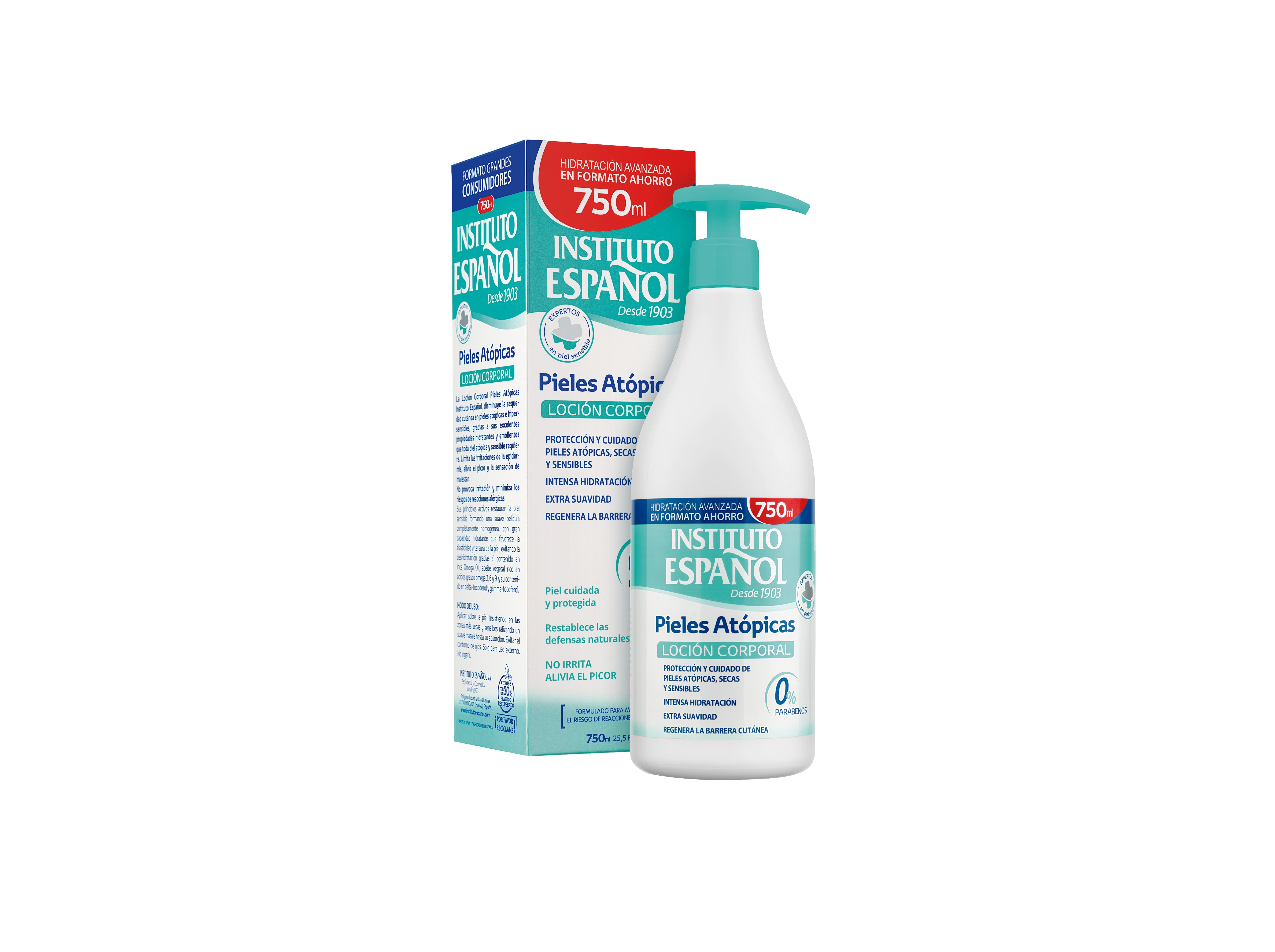 LOÇÃO CORPORAL INSTITUTO ESPAÑOL PELES ATÓPICAS 750ML