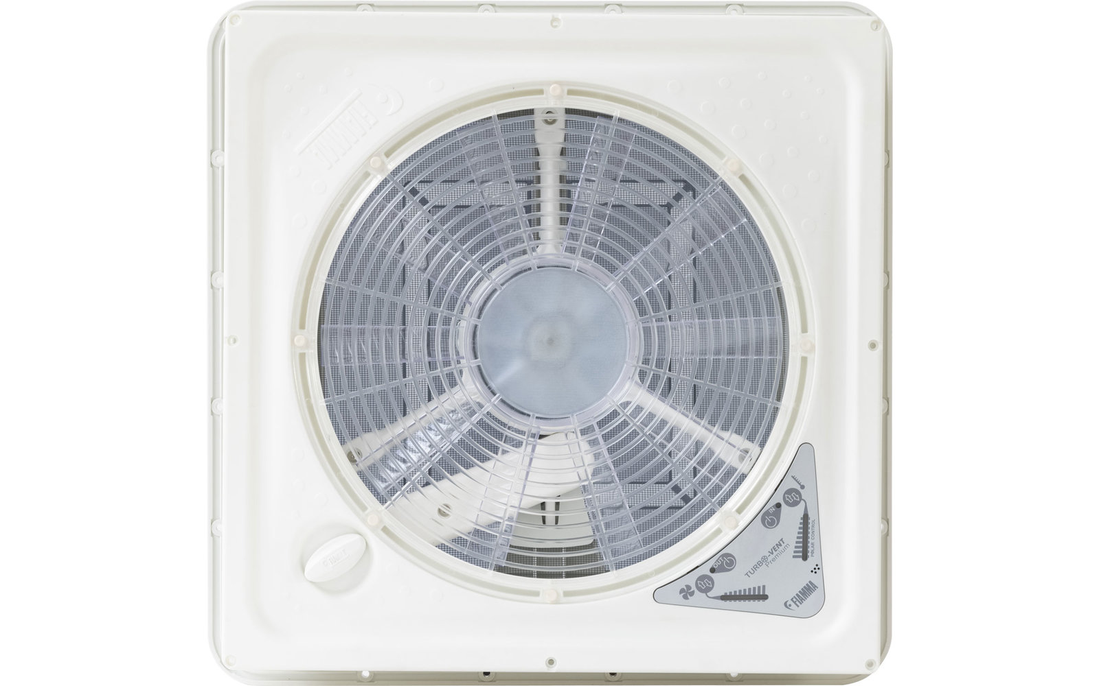 Fiamma Turbo Vent Premium Dachhaube mit Ventilator 40 x 40 cm crystal