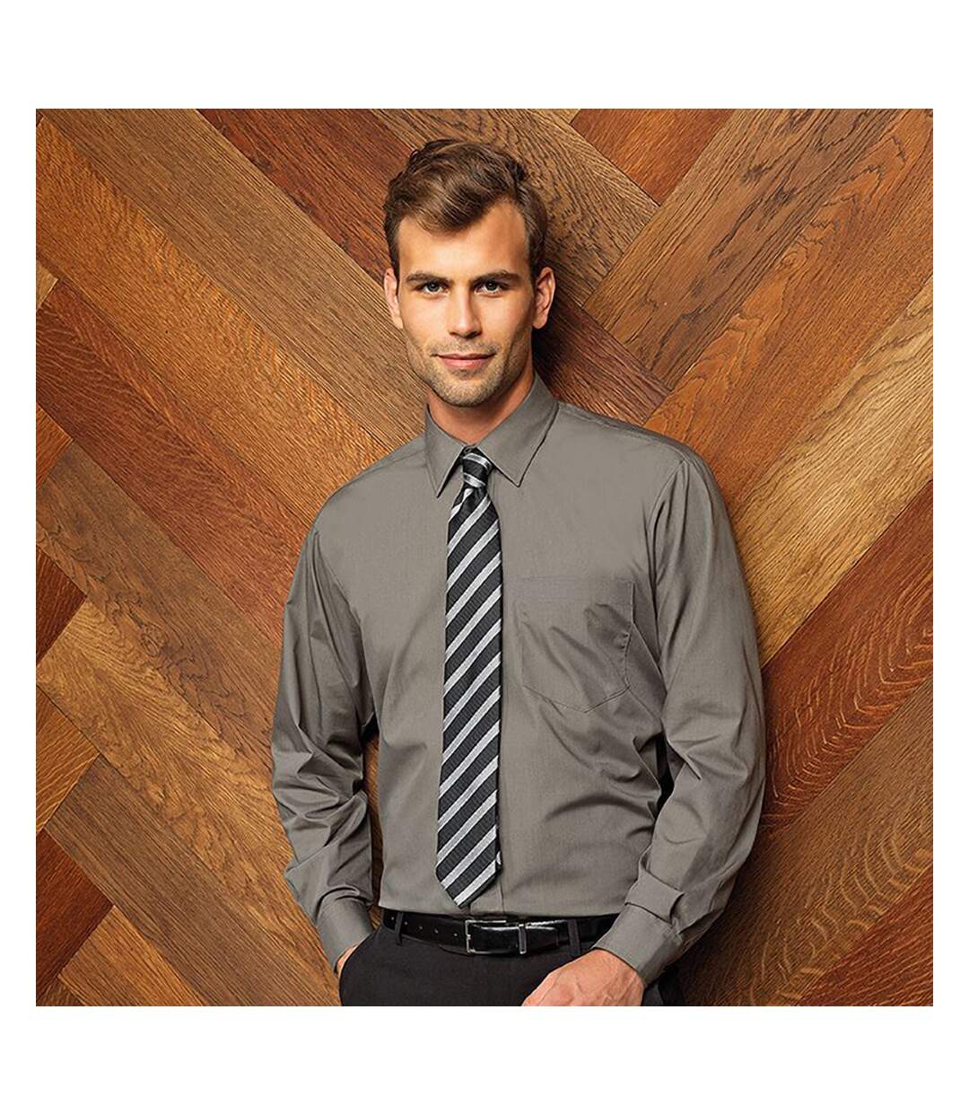 Premier - Chemise à manches longues - Homme (Acier) - UTRW1081