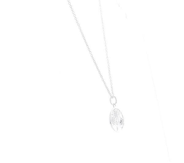 Unique And Co Ladies Unique And Co Sterling Pendnt with CZ And Chain