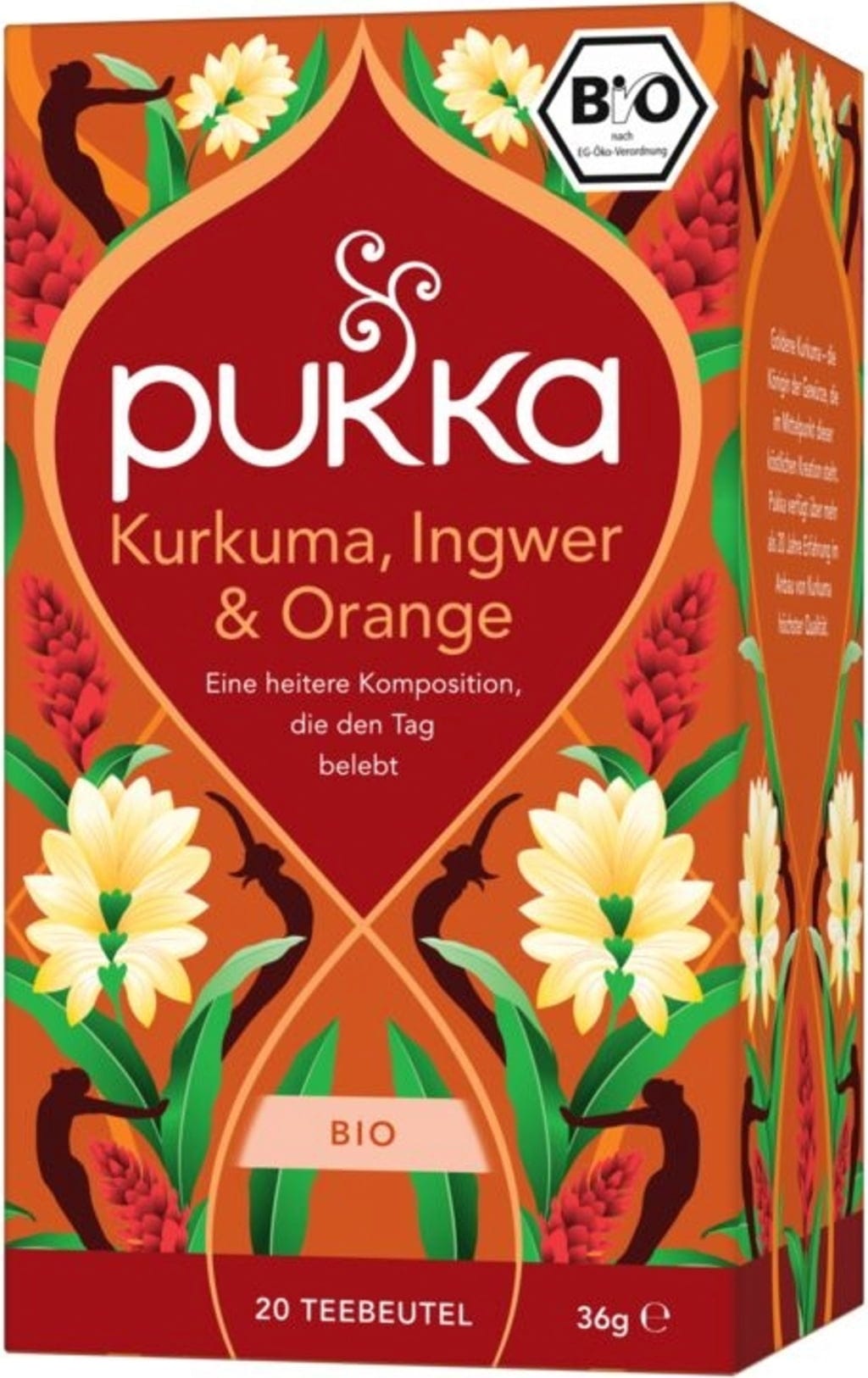 PUKKA  Kurkuma, Ingwer & Orange Bio-Gewürztee, 20 Teebeutel (36 g)