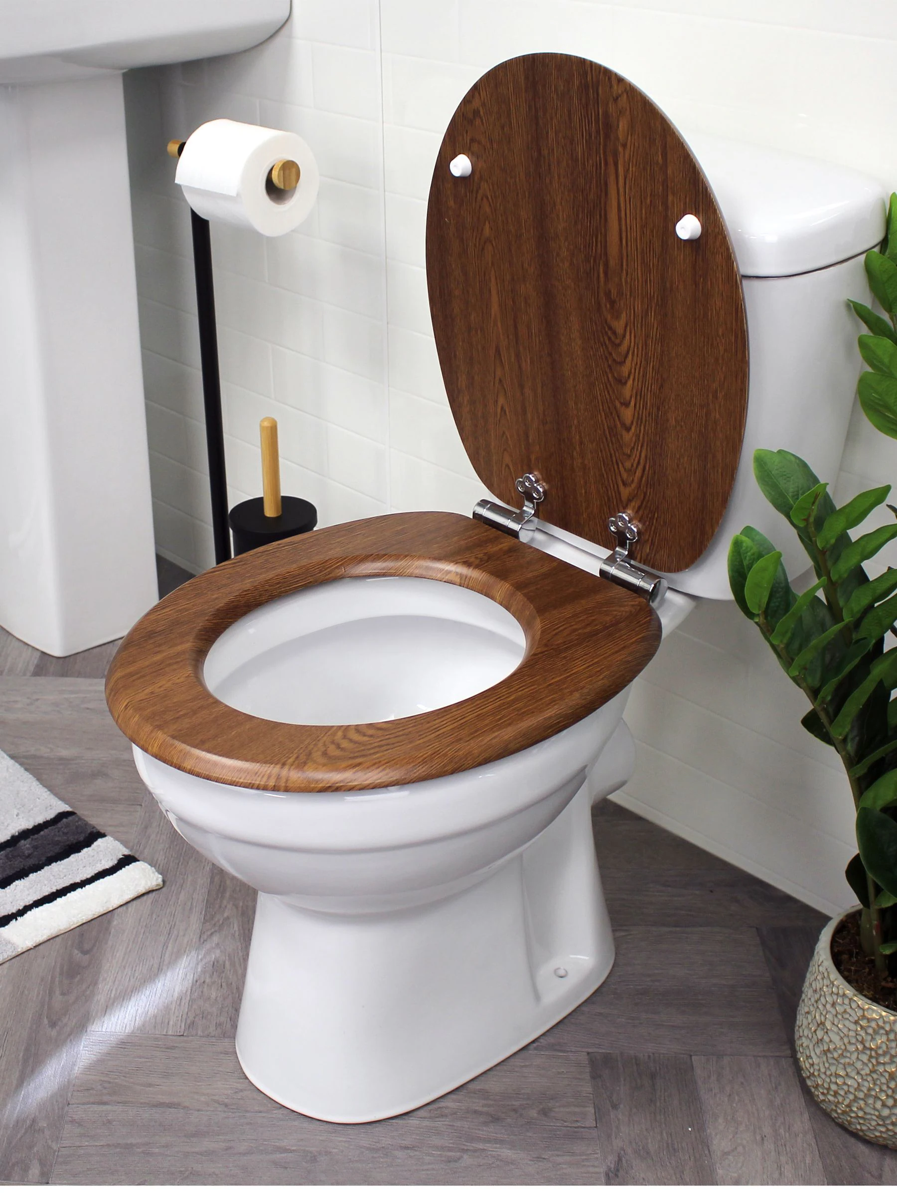 Showerdrape - Norfolk Soft Close houten toiletbril