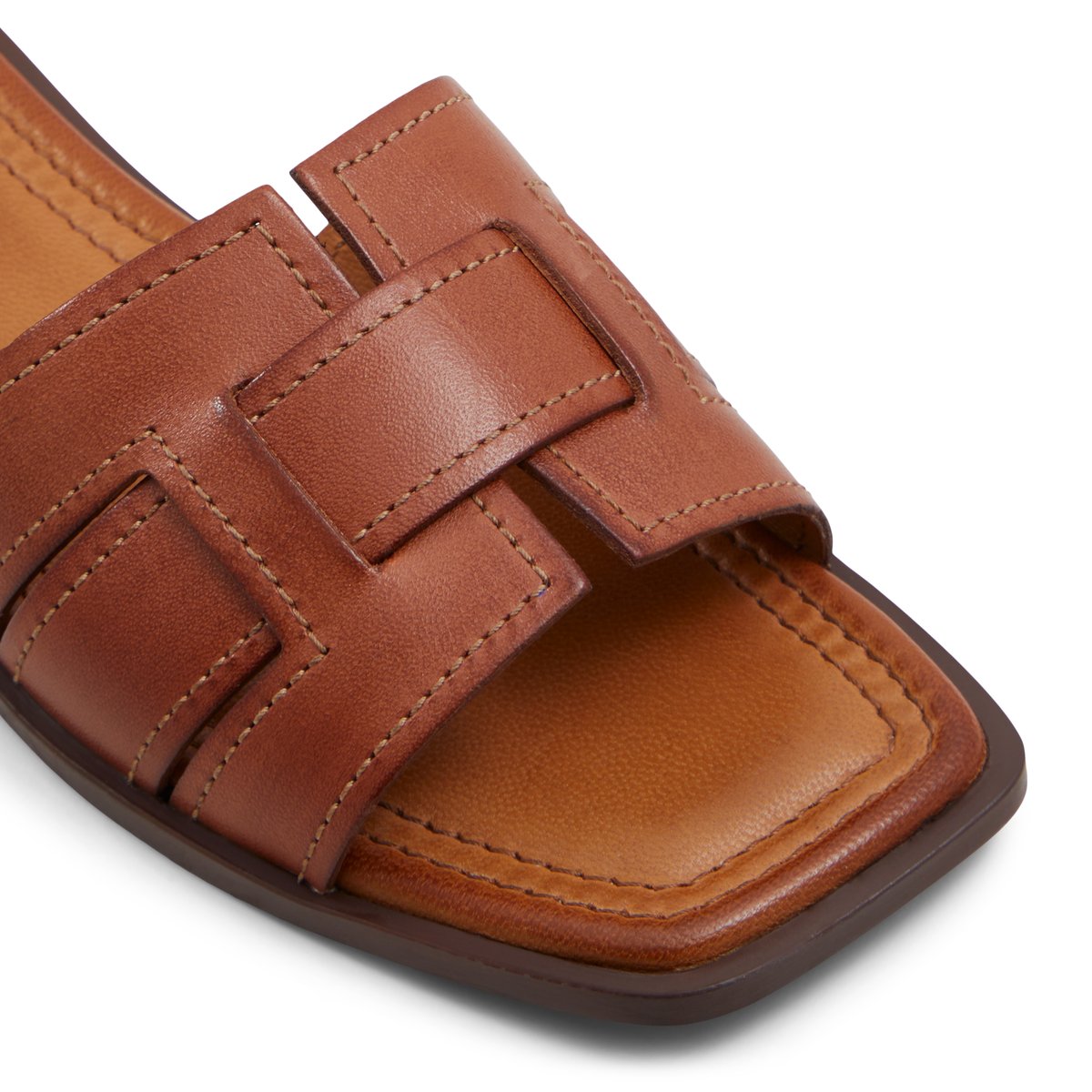 LUCA FERRI-Faraeberiel-Sandale athlétique - Talon plat - Cognac