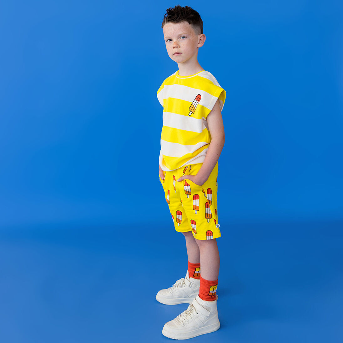 CARLIJNQ gele carlijnq korte broek popsicle - bermuda
