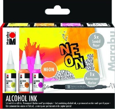Marabu - Alcohol Ink Sæt - Neon - 3X20 ML