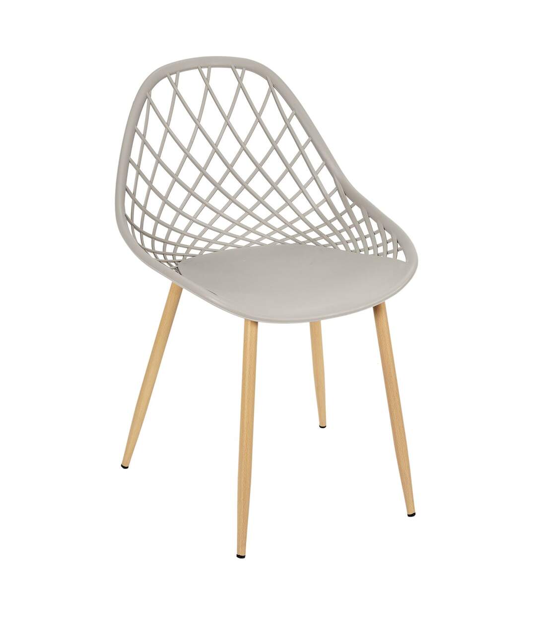 Lot de 4 chaises d'extérieur Malaga en polypropylène - Taupe