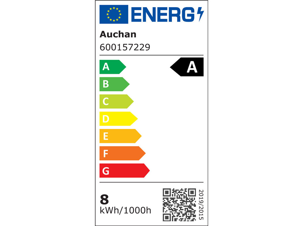 LÂMPADA LED CLASSE A AUCHAN E27 100W AMARELA