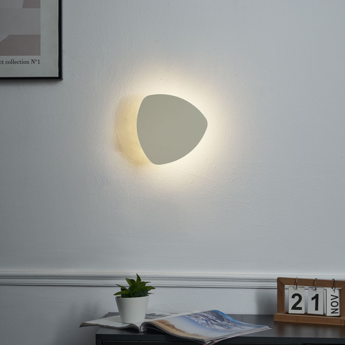 Design wandlamp beige organisch 20 cm 2-lichts - Pulley