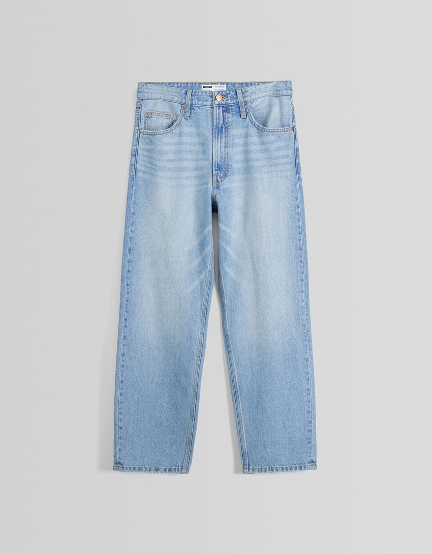 jeans de corte reto dos anos 90