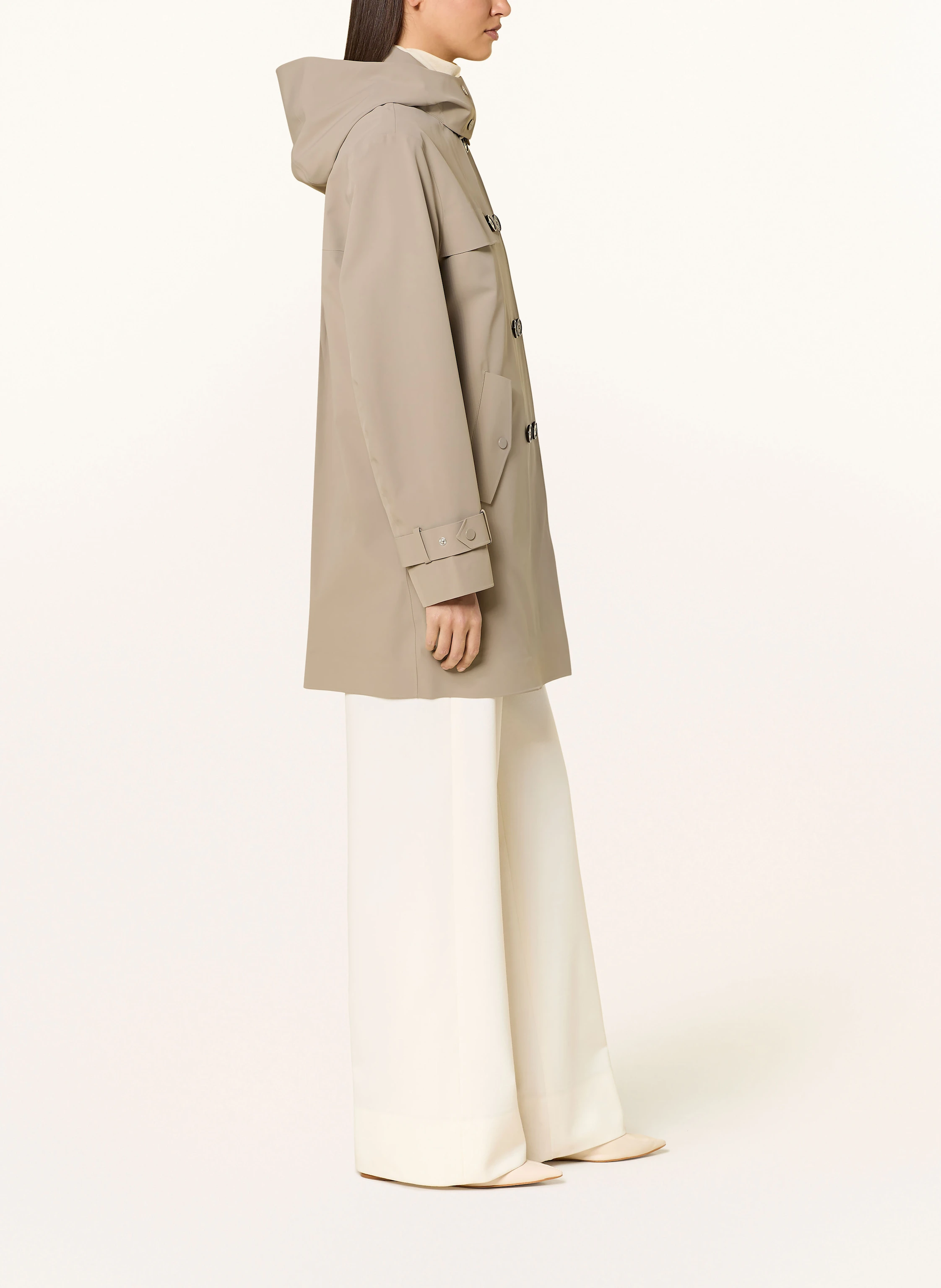 MARC CAIN Trenchcoat mit abnehmbarer Kapuze