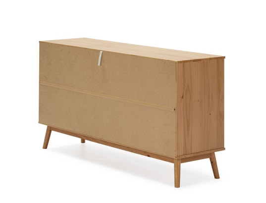 VS VENTA-STOCK - Bahut Buffet bruce 3 tiroirs et 2 portes , bois massif, 140 cm lar...