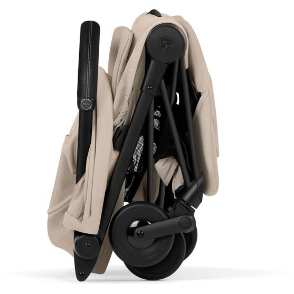 Køb Cybex Cozy Beige/Beige Coÿa Comfort Matt Black Inklusiv Foldbar Liggedel