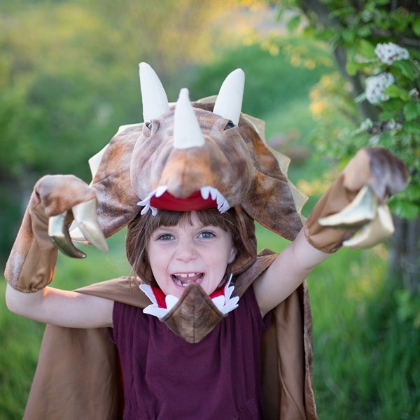 Grandasaurus Triceratops Kappe m. Kløer