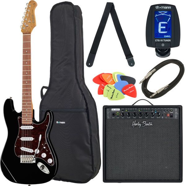 Harley Benton ST-62 BK Vintage Series Bundle