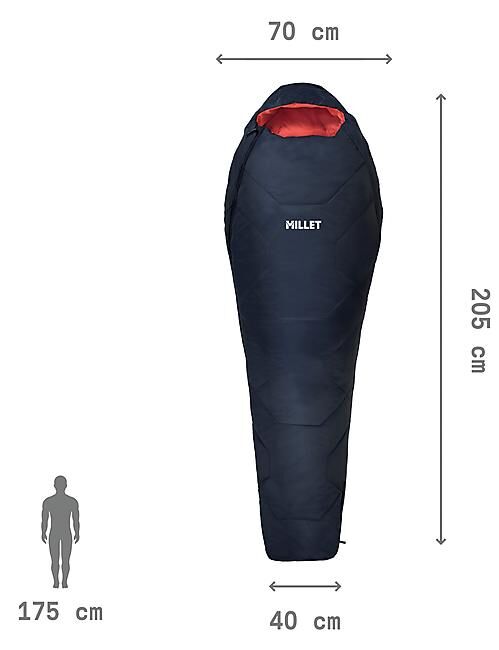 MILLET - SAC DE COUCHAGE BAIKAL 750 W SYNTHETIQUE