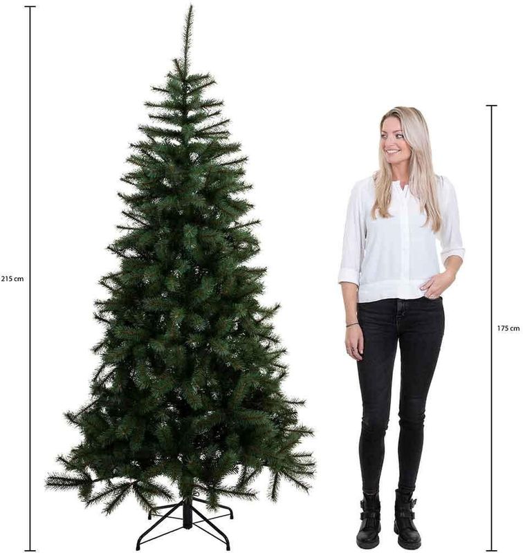 Forest Frosted Pine Kunstkerstboom - 215 x 140 cm - 304 LED Warm wit - donkergroen | Triumph Tree