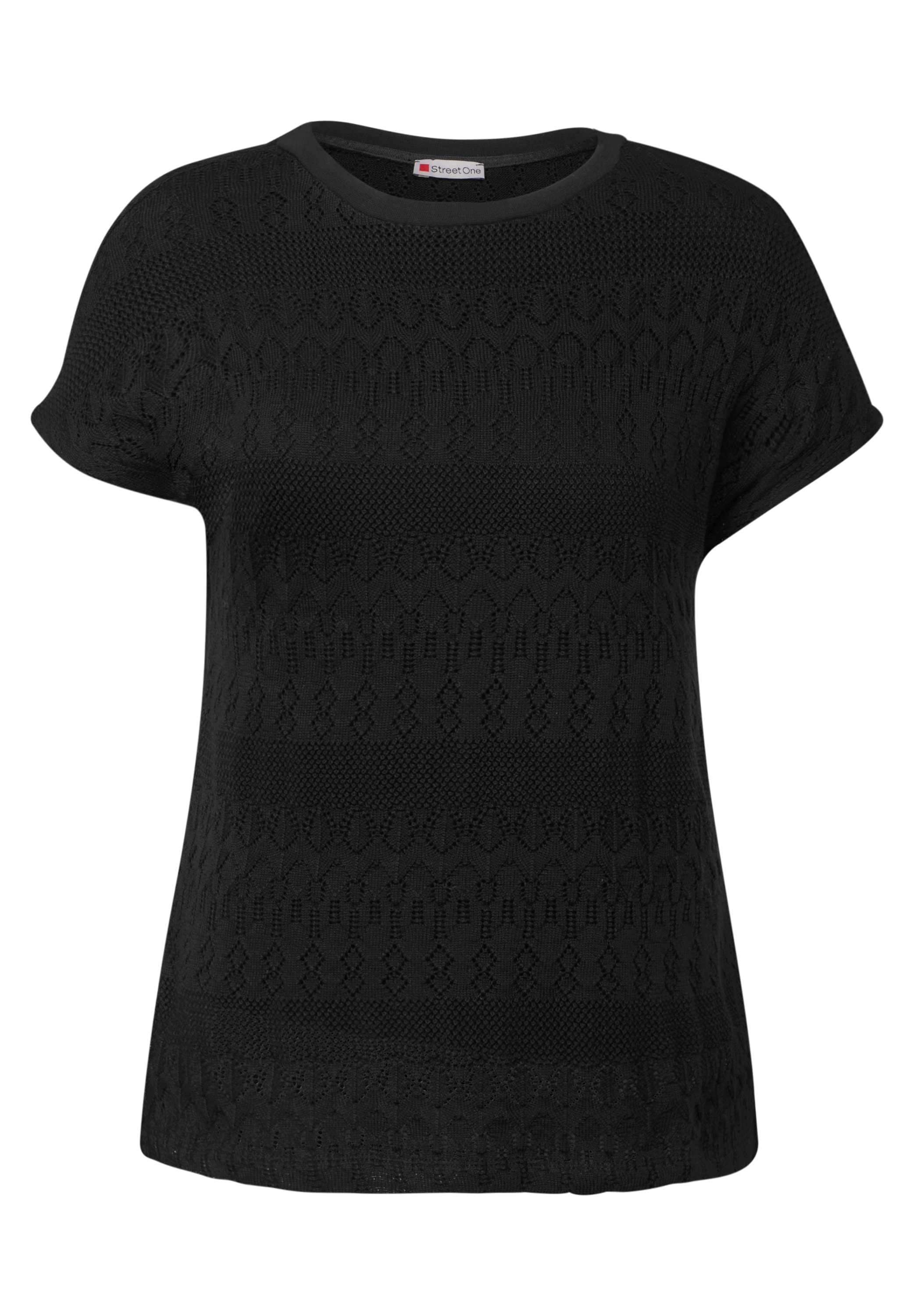 STREET ONE Kurzarmpullover , mit filigranem Muster