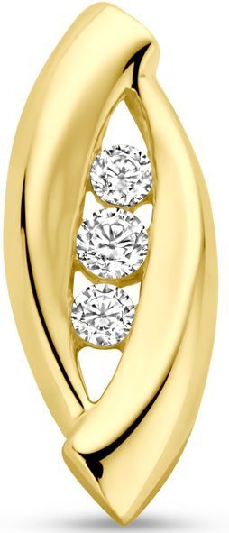 14K geelgoud hanger zirkonia 15 mm 4034077