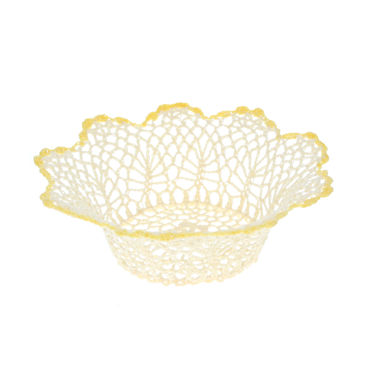 Panier médium dentelle bord jaune  Petit toi
