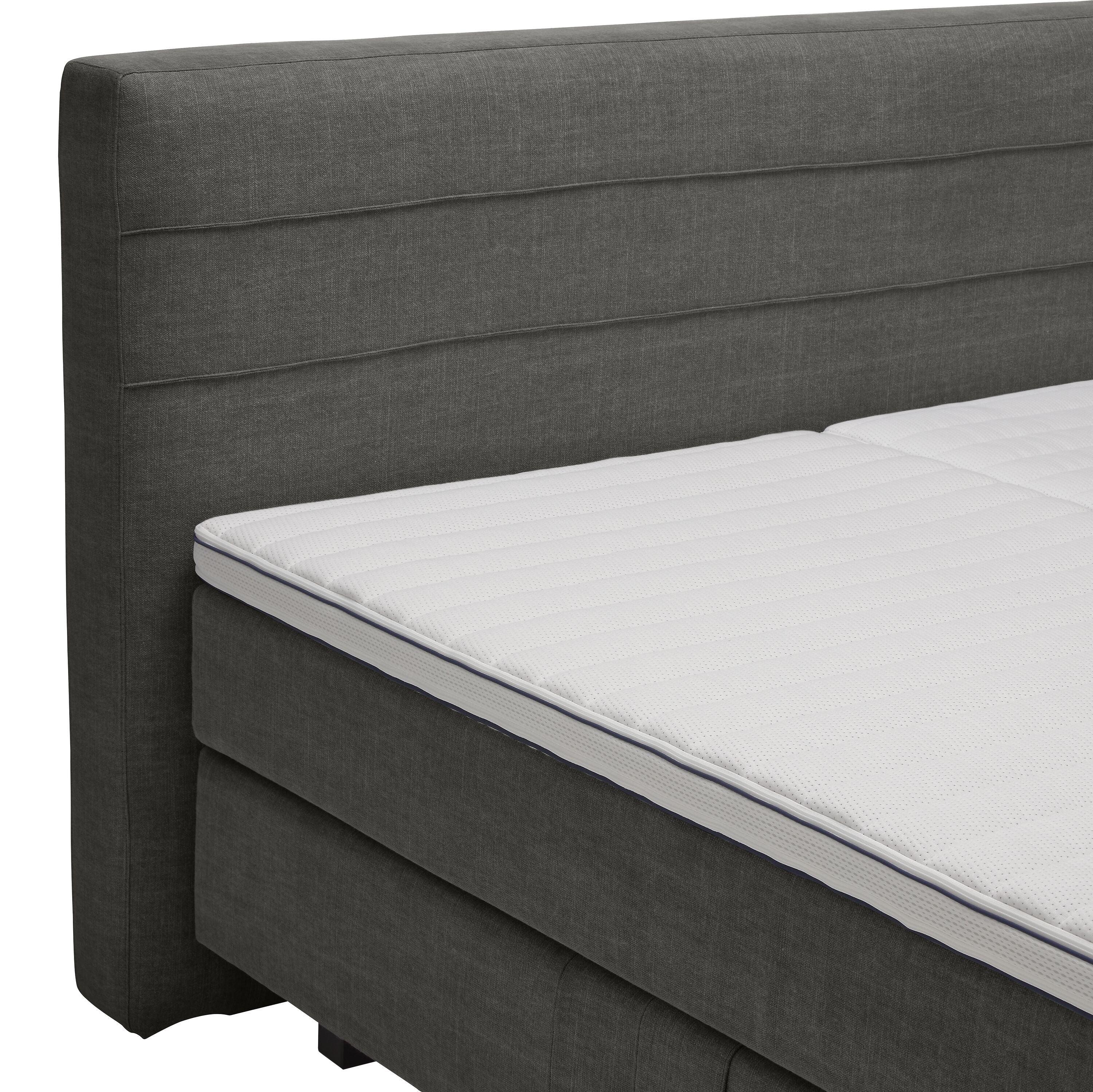 bico GOODNIGHT Boxspringbett - Mittelgrau / B: 180.0 cm x T: 200.0 cm