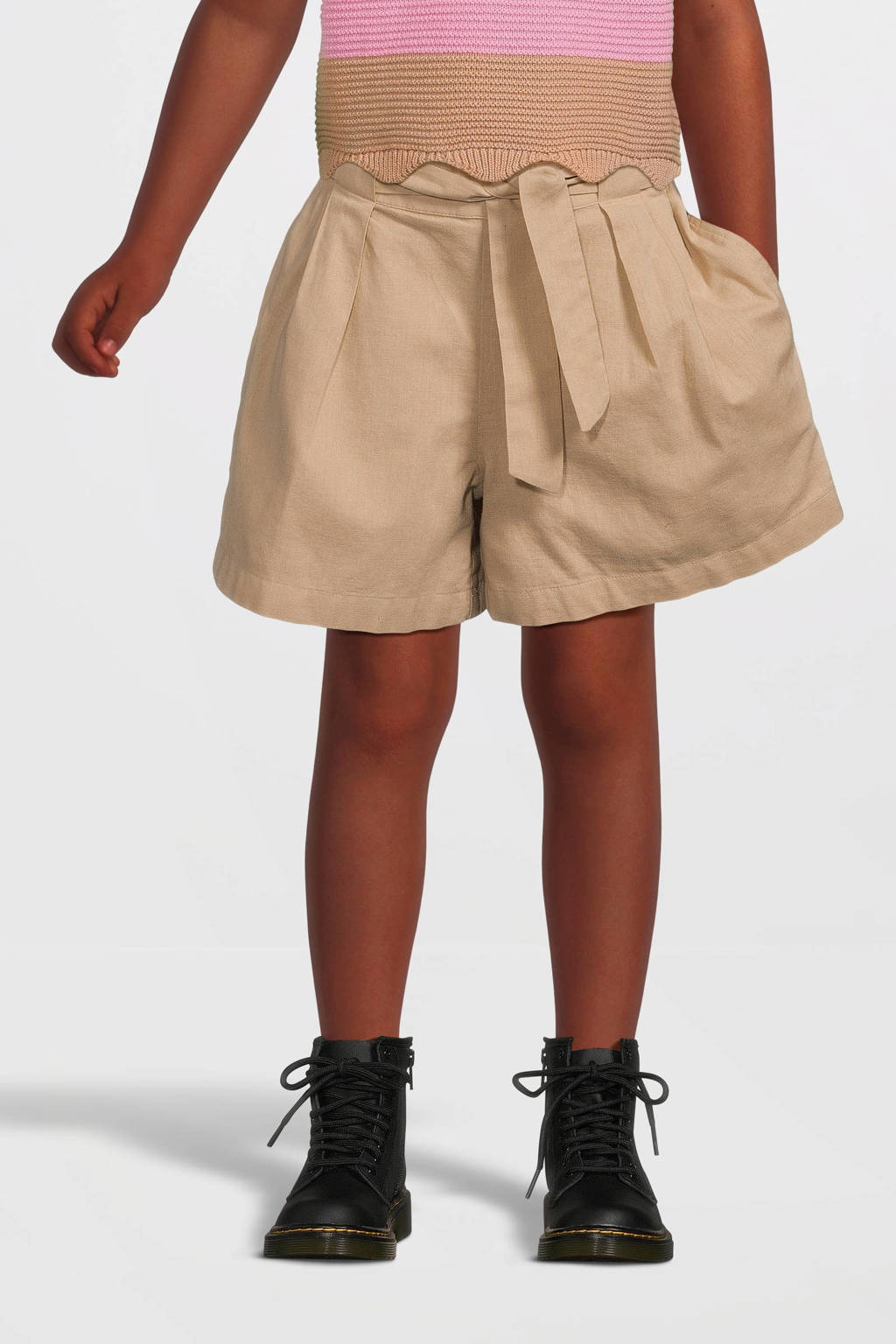 NAME IT casual short NKFFALINNEN zand