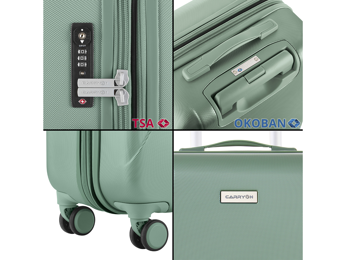 CarryOn Skyhopper 3-delige TSA kofferset - Olive