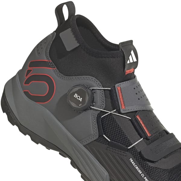 Chaussure VTT automatique FIVE TEN 5.10 TRAILCROSS PRO CLIP-IN GREY FIVE/CORE BLACK/RED