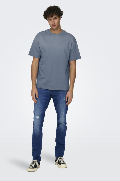 Only & Sons blauwe heren t-shirt
