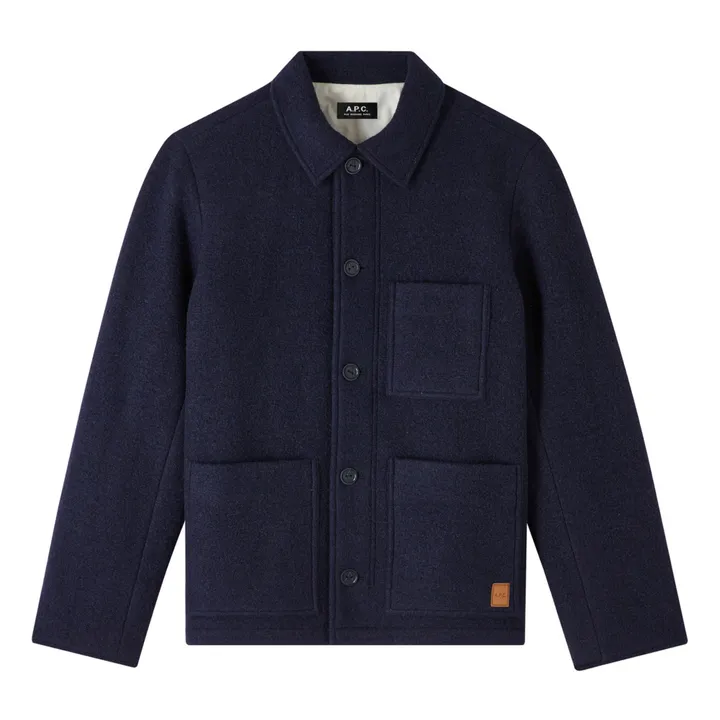 A.P.C. Veste Emile Patch Laine | Bleu marine