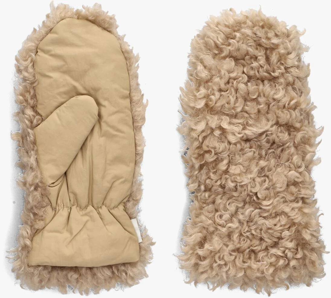 ANOTHER LABEL beige another label handschoenen lena fur gloves