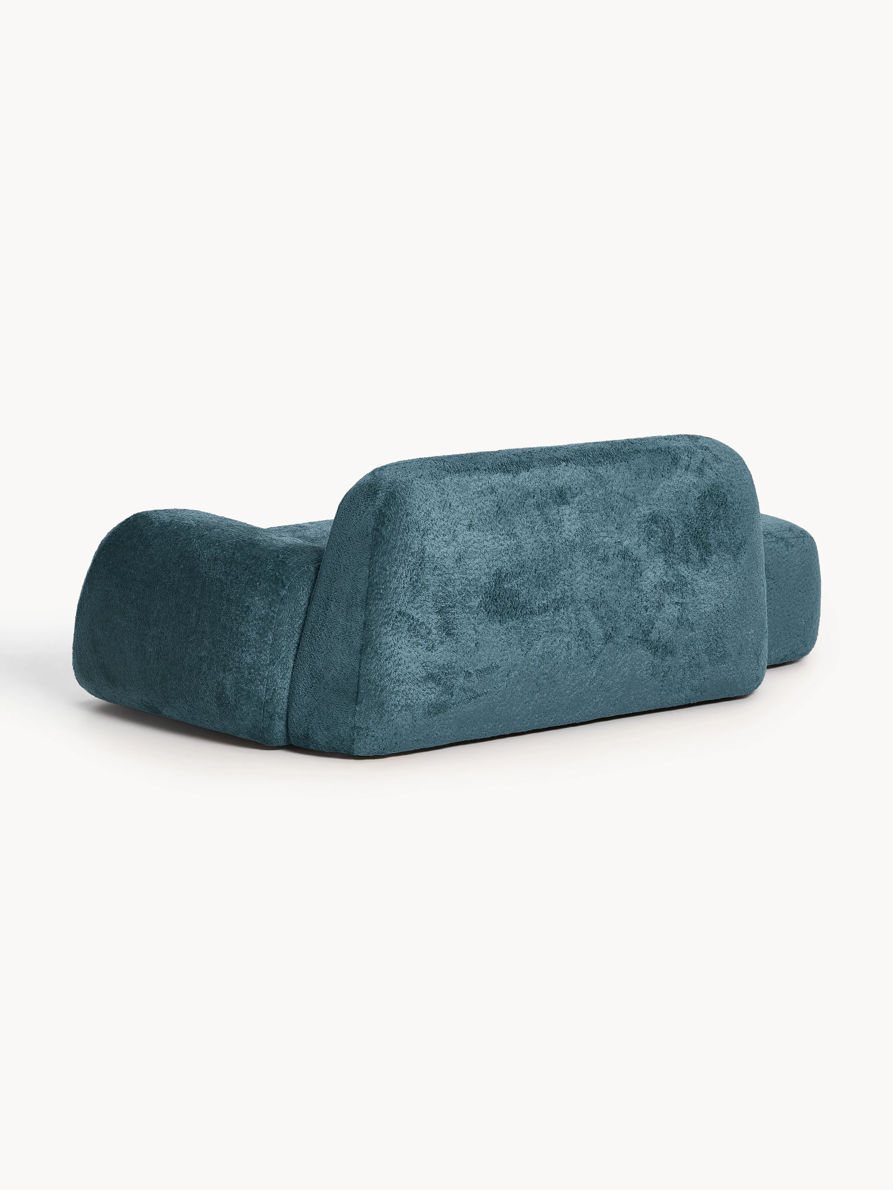 Teddy bouclé bank Wolke (2-zits) met chaise longue