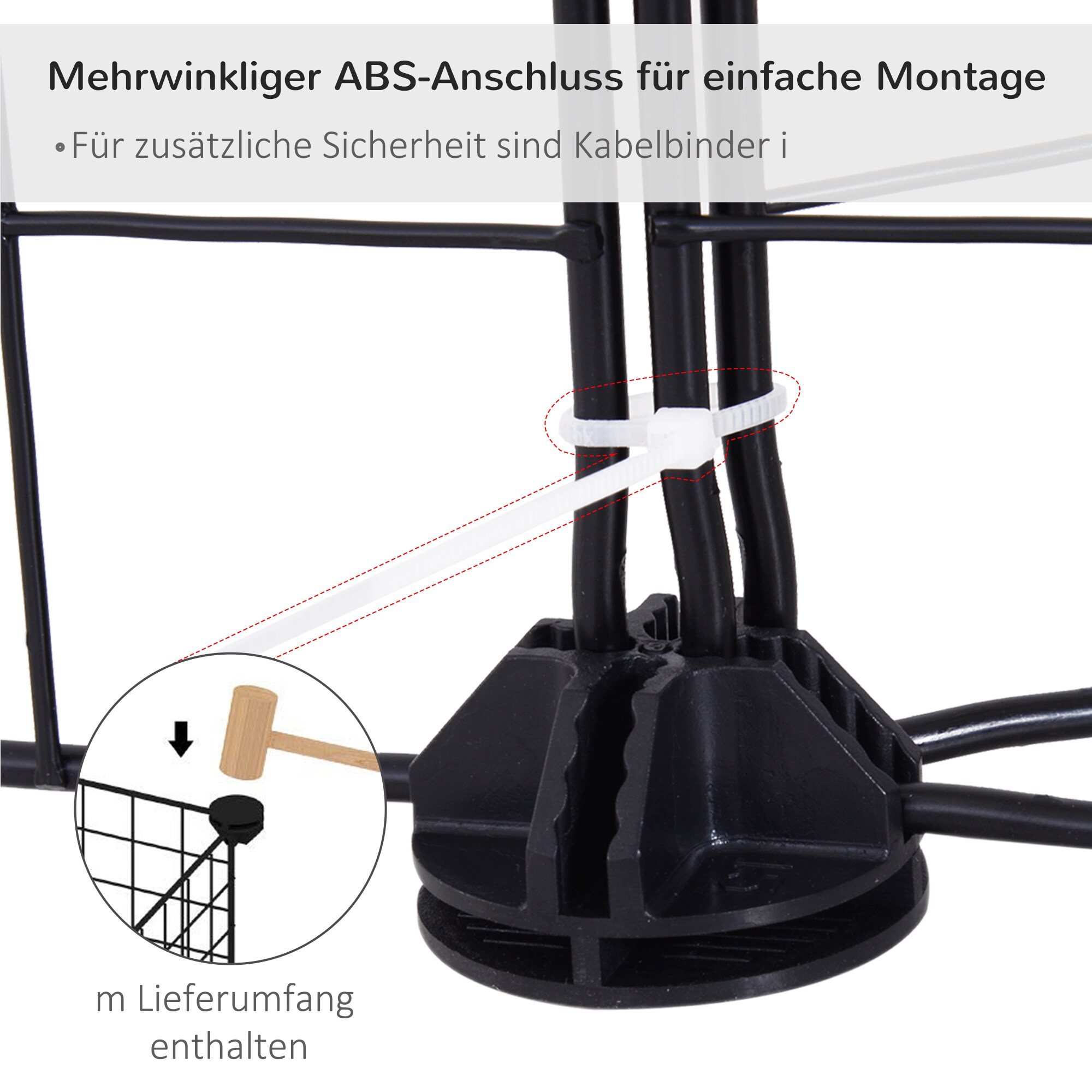PawHut Freigehege mit Metallgitter schwarz 106 x 73 x 36 cm (LxBxH)