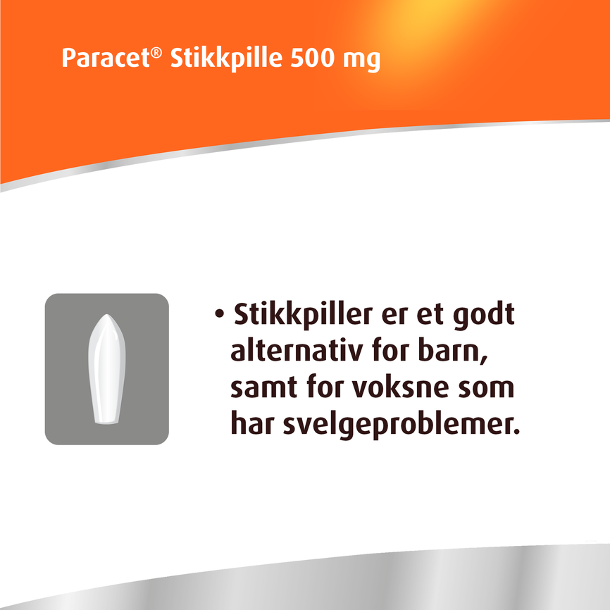 Paracet Stikkpille 500 mg