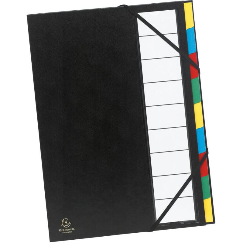 Trieur rigide ordonator dos extensible 9 compartiments - Couleurs assorties