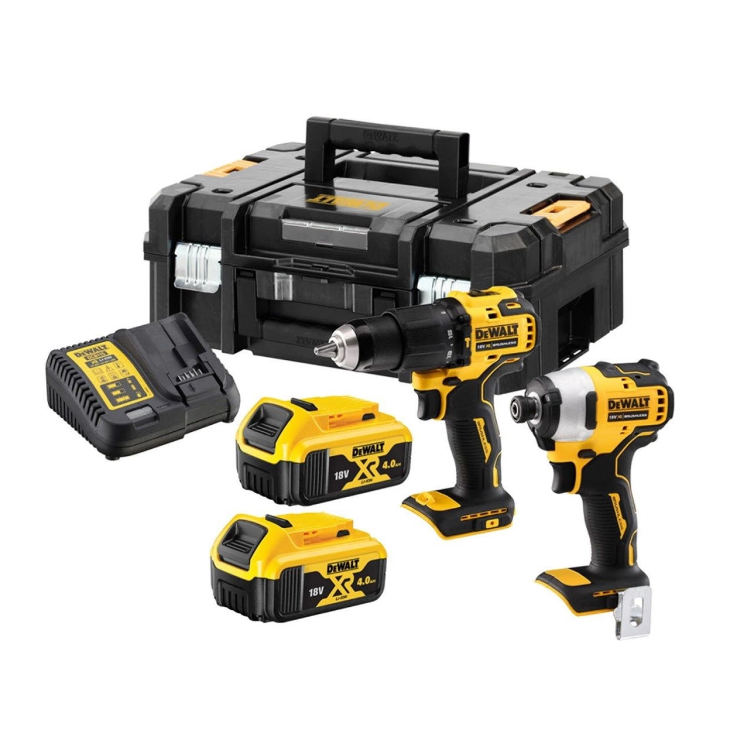DeWALT DCK2062M2T 18V Li-Ion accu combiset (2x 4,0Ah accu) in TSTAK