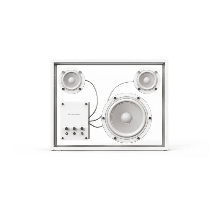 Transparent Speaker Enceinte en verre trempé | Blanc