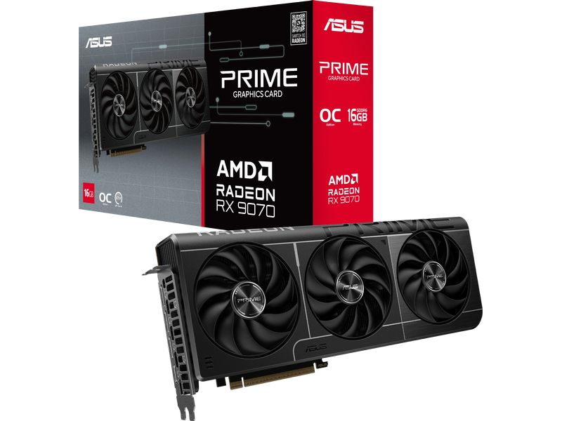 ASUS Grafikkarte Prime Radeon RX 9070 OC Edition 16 GB ASUS Grafikkarte mit 16 GB GDDR6 Speicher