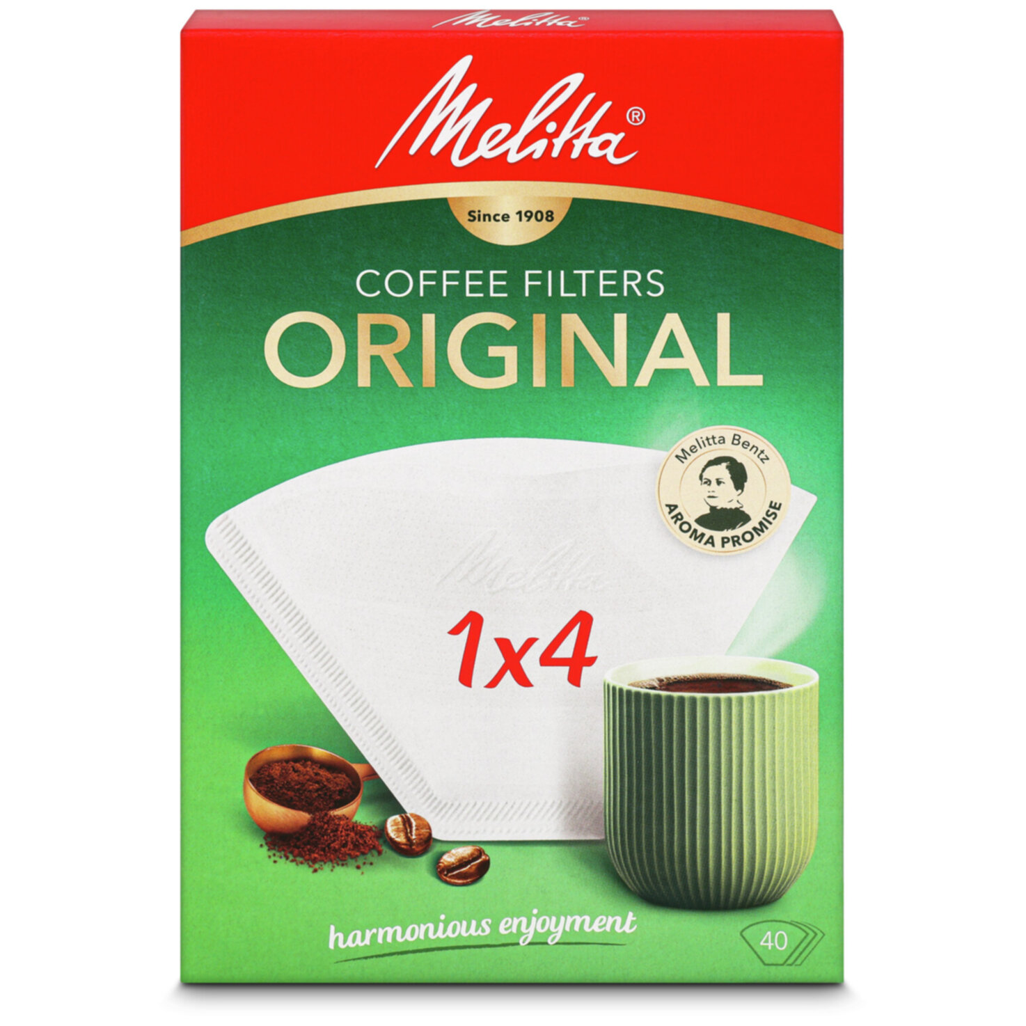 Melitta Filtertüten 1x4/40 Weiss