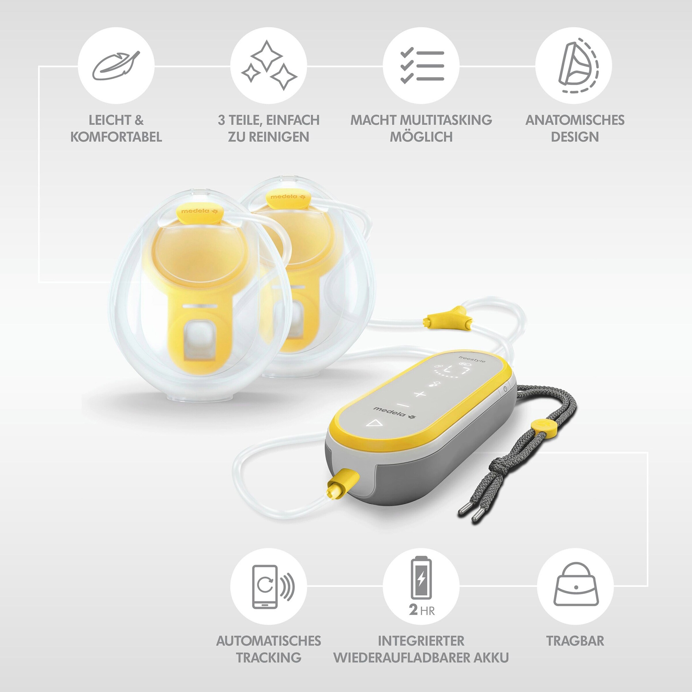 Medela Elektrische Doppelmilchpumpe Freestyle Hands Free