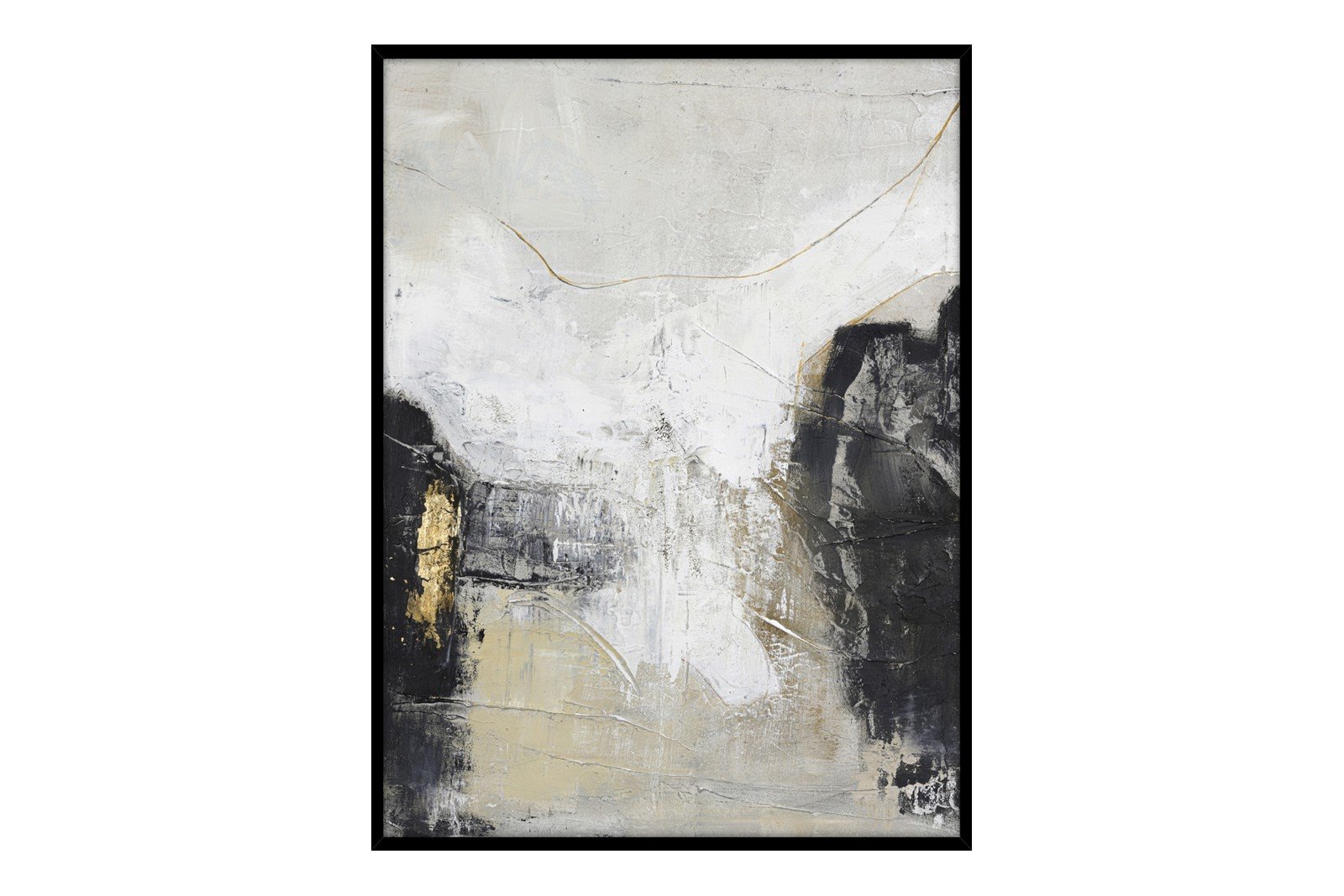 White Noir 90x120 cm Black Frame