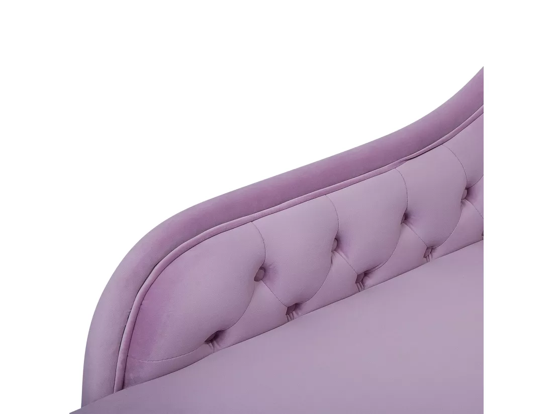 Méridienne en velours violet clair côté droit NIMES