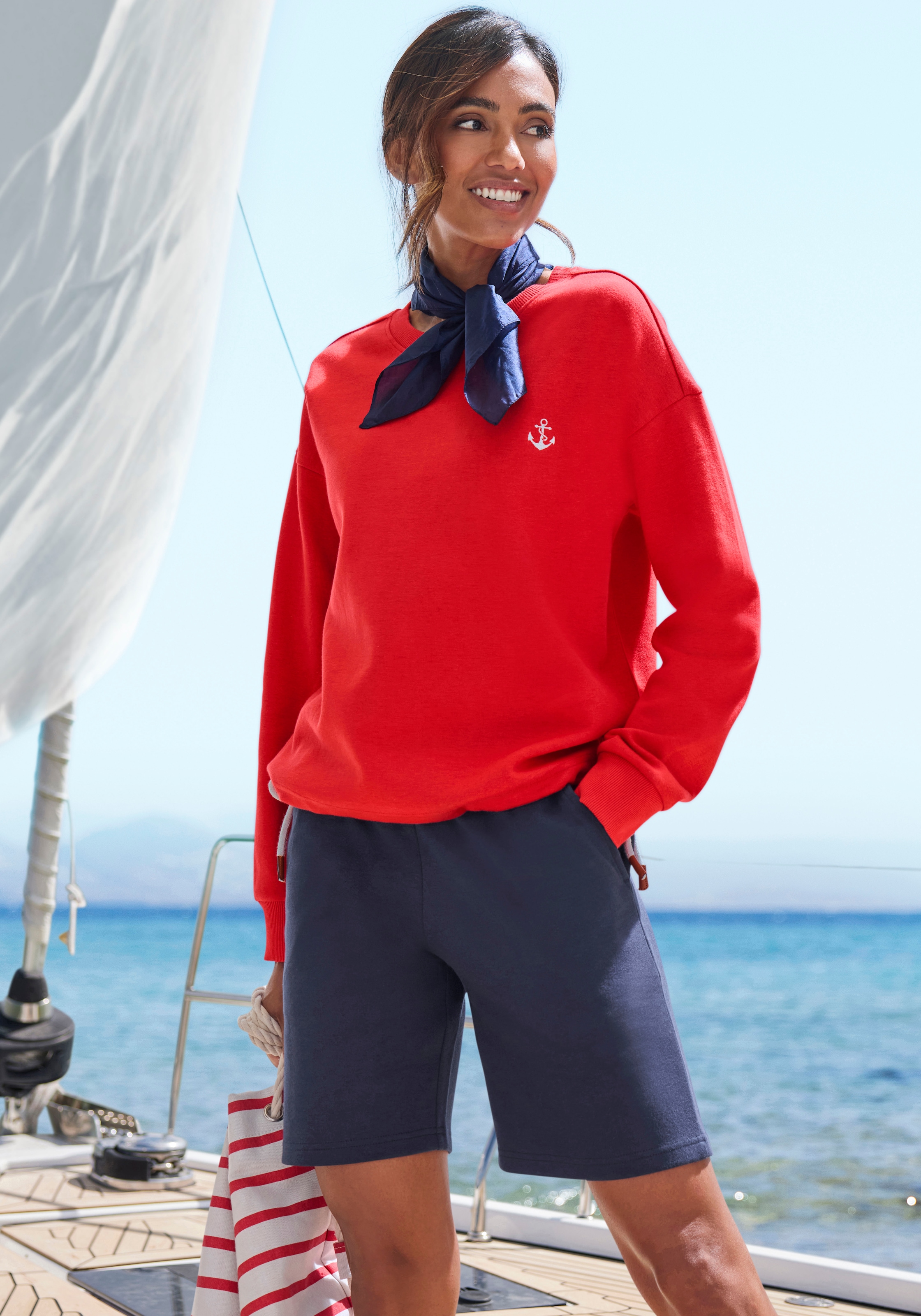 H.I.S Shorts  mit Kordelzug und Stickerei, Loungewear