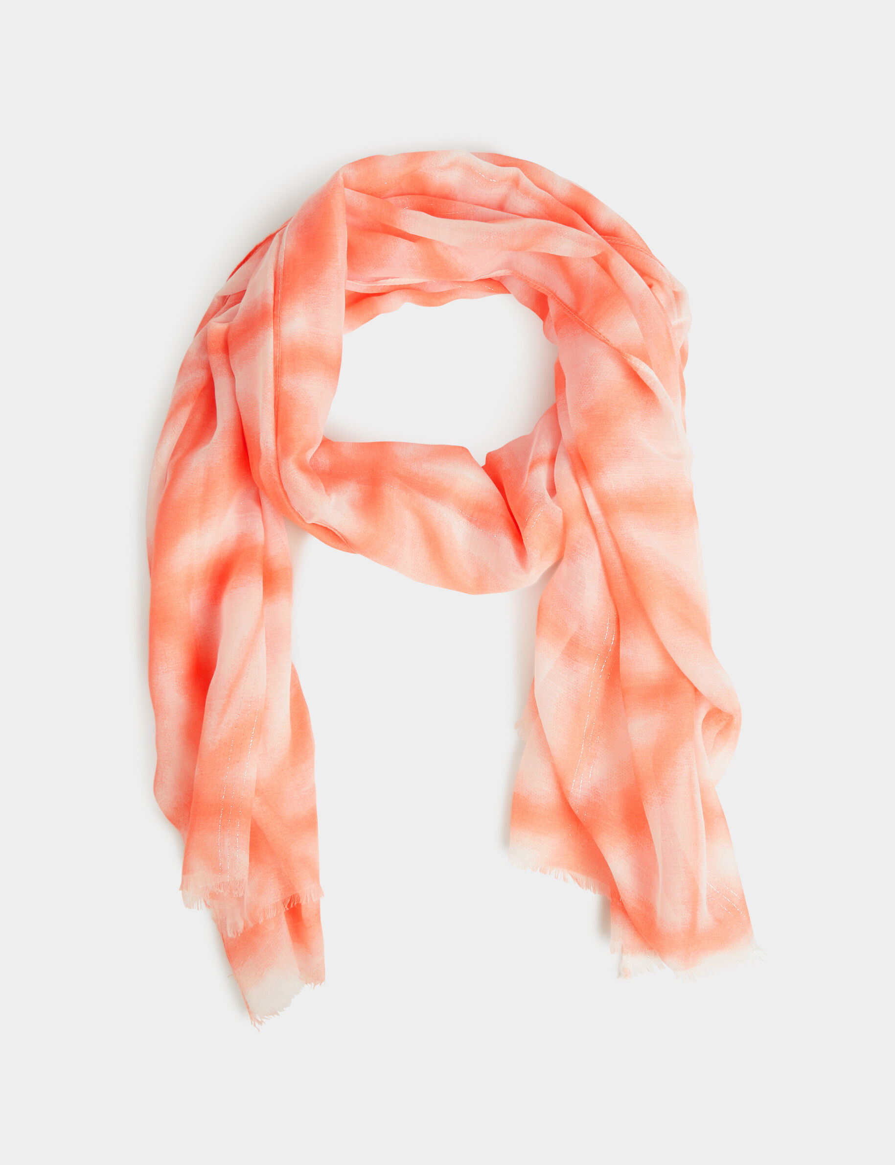 Foulard imprimé tie dye rose moyen femme - rose_moyen