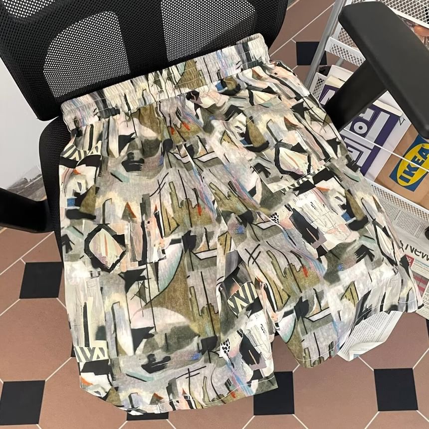 Zoslane - Shorts met trekkoord en print