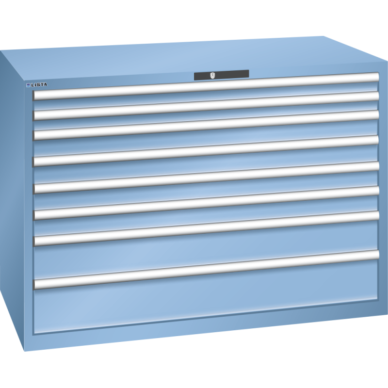 Armoire à tiroirs Lista 78 x 36E  H 100 x L 143,1 x P 72,5 cm 8 tiroirs Key Lock
